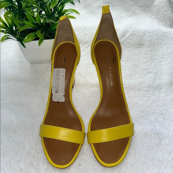 Antonio melani Yellow Heels Elegant Satin Design - Picture 1 of 13